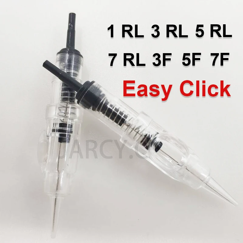 

Disposable Agulhas Easy Click Cartridge Needles Sterilized Microblading Permanent Makeup 1R 3R 5R 600D-G Tattoo Cartridge Needle