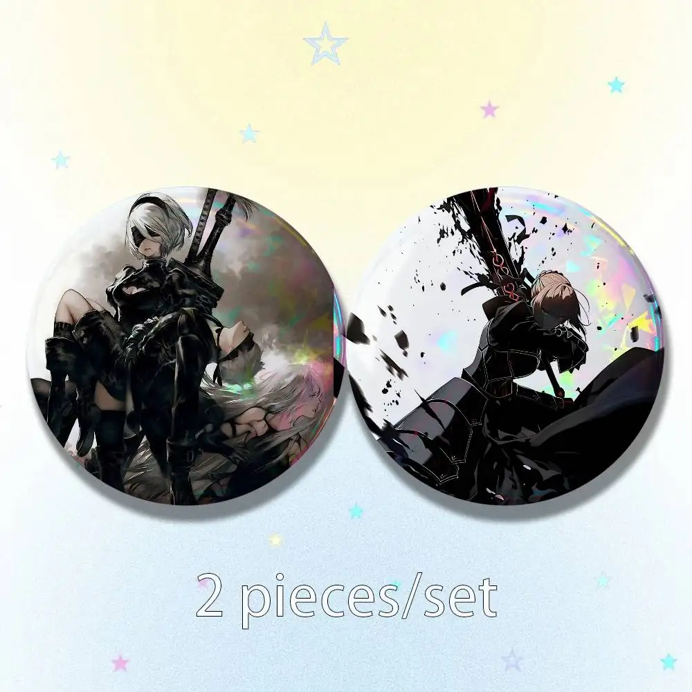 N-NieR Automata 2B 2532445875 мм значки из жестяной пластины, мягкие булавки-значки, металлические значки, аксессуары на заказ для шляп, сумок, лацканов. (art.: 3920dcef81a63) - 3920dcef81a63