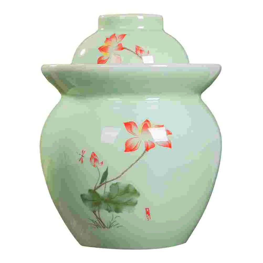 

Ceramic Pickles Jar Restaurant Sealing Container Sealing Can for Home Use