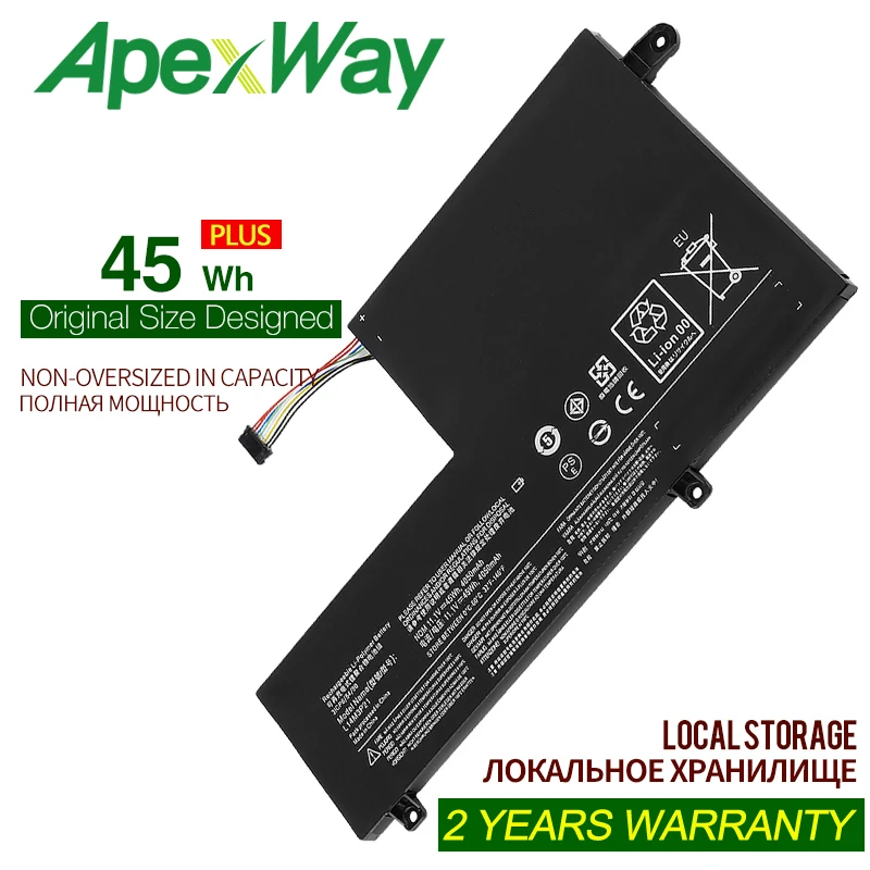 

ApexWay new High Quality 45WH/4050mAh L14M3P21 battery For Lenovo Xiaoxin I2000 Flex 3 1470 Edge2 1580 ideapad 720-15IKB Laptop
