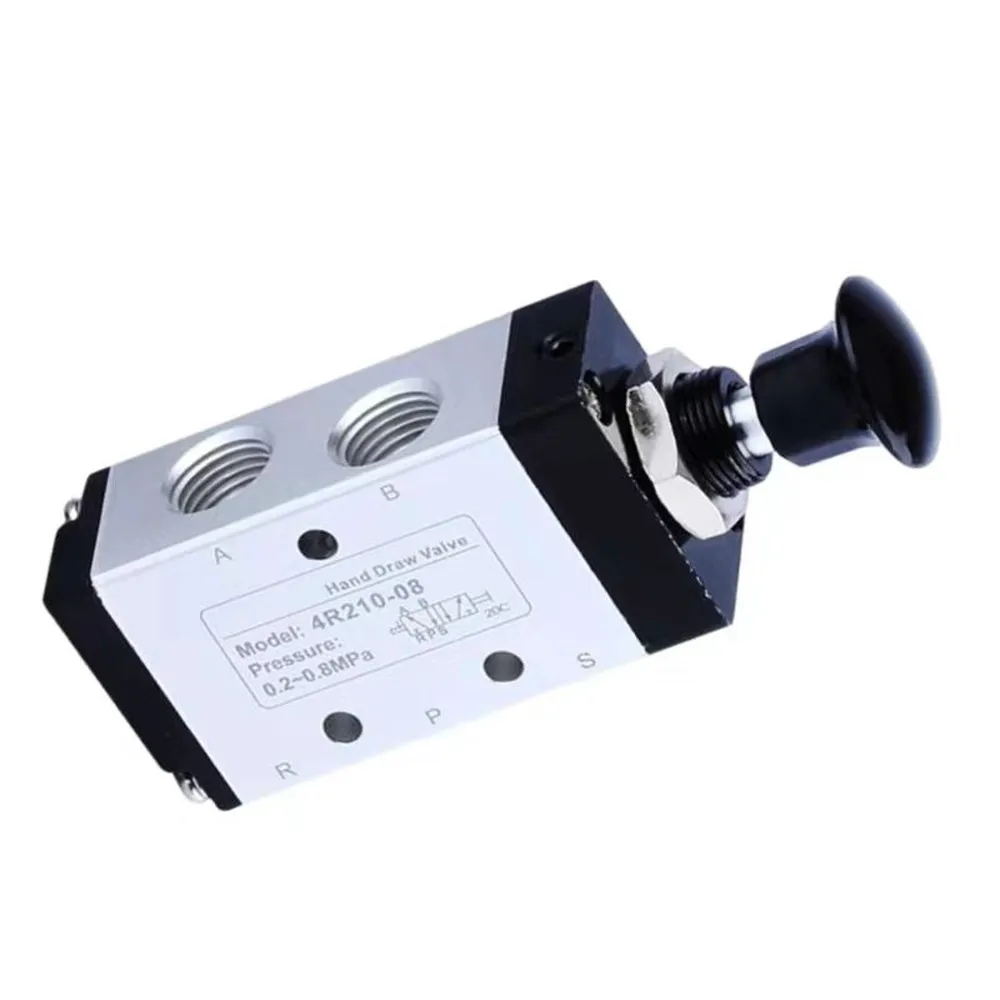 

3R 4R Series 1/4"PT 2/3 Way Hand Push Pull Operation Pneumatic Solenoid Valve 3R110 3R210 3R310 3R410 4R110 4R210 4R310 4R410