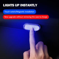 car led touch switch light auto wireless ambient lamp portable night reading light car roof bulb car interior light