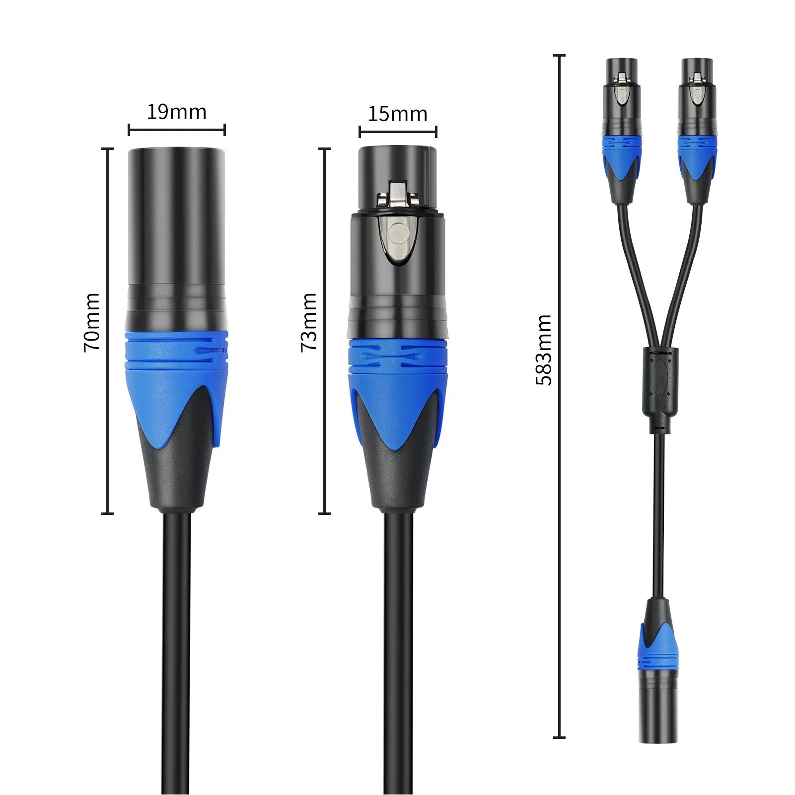 zk30 Микрофонный Y-разветвитель Кабель 3-контактный двойной XLR мама на разъем с