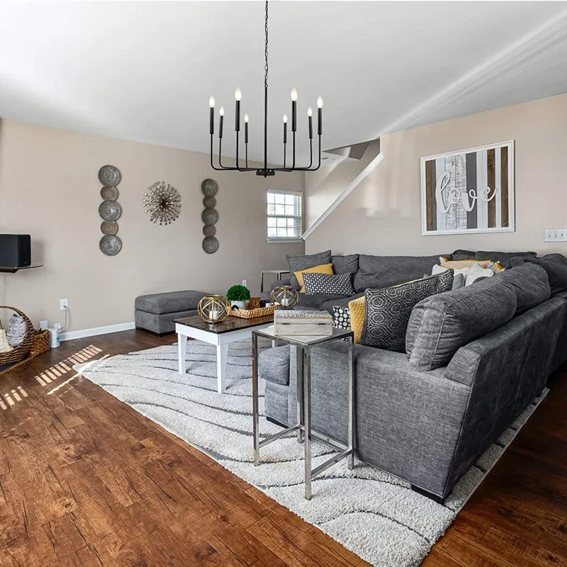 Современная роскошная железная люстра в американском стиле Подвесная лампа виде