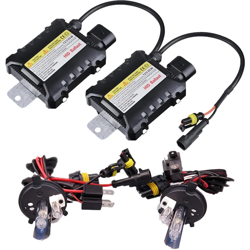 1 Set H4 H13 9004 9007 with Ballast Xenon Kit 35W 55W Universal Xenon Bulb Car Fog Lamp 4300K 6000K 8000K Accessories