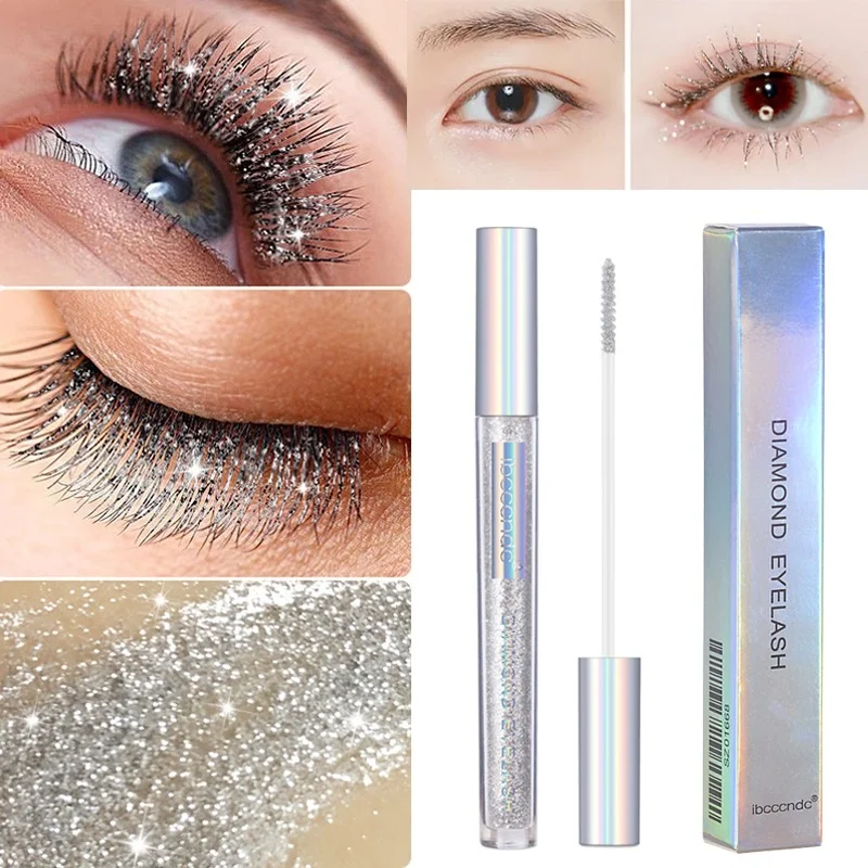 Diamond Mascara Fast Dry Eyelashes Thick Curls Lengthening Extension Waterproof Long-lasting Shiny Eyelash Mascara Makeup