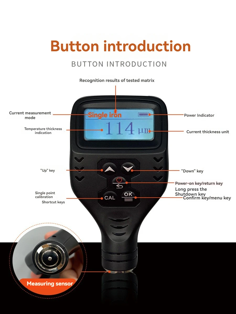 Толщиномер покрытия TM221 измеритель толщины краски б/у для автомобиля