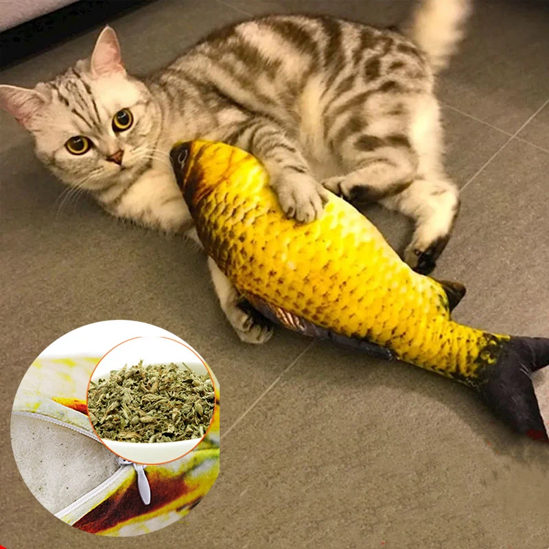 

Мягкая Плюшевая 3D имитация кота, рыба, кошачья мята в форме рыбы, против укусов, Жевательная Интерактивная тренировочная игрушка, товары для домашних животных