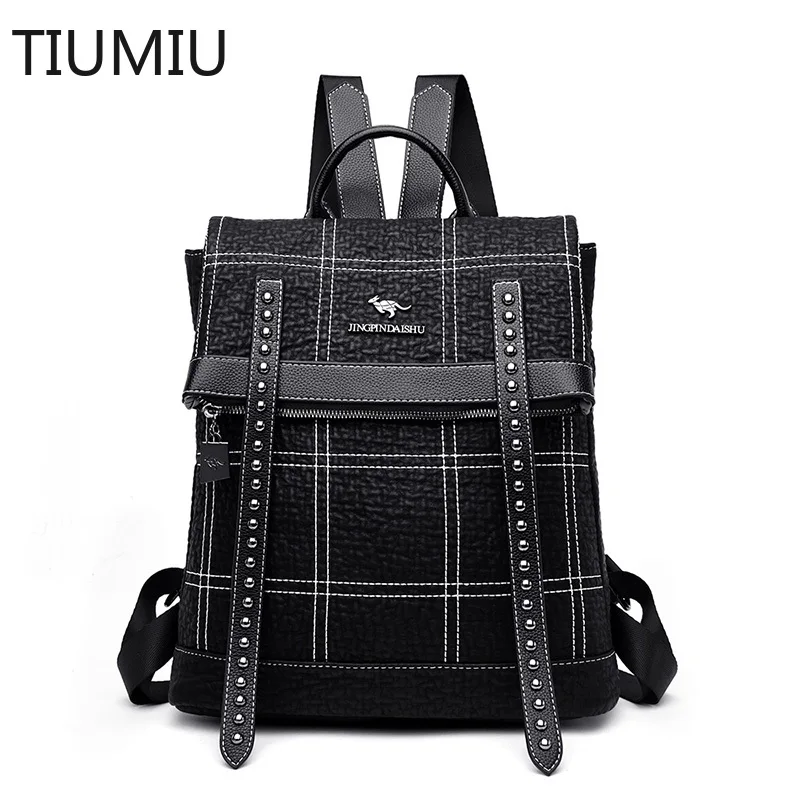 

2022 Fashion Backpack Women Genuine Leather Backpacks Female White School Bags For Teenage Girls Shoulder Bag Travel BackPack