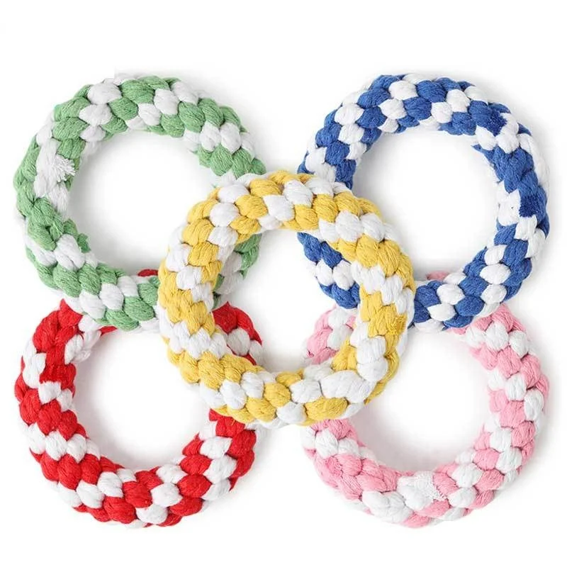 Cheap Round Games For The Big Dog Toys Dog Chew Rope Pet Indestructible Dental Care Molars Suitable All Small And Medium Pets