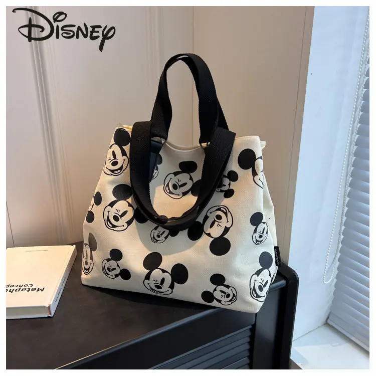 Disney Mickey New Women's Shoulder Bag Fashion High Quality Girls' Handbag Classic Large Capacity Casual Versatile Shopping Bag