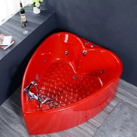 1 5 meter bathtub whirlpools hotel spa massage red color heart shaped bathtub
