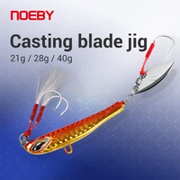 noeby metal jig casting blade jig bait 21g 28g 40g shore casting fishing lure spoon saltwater fishing tackle