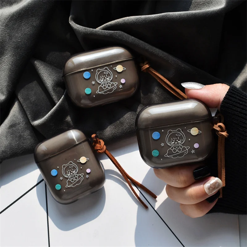 

Чехол для Airpods Pro 2, защитный чехол для AirPods 3, прозрачная зарядная коробка с цепочкой