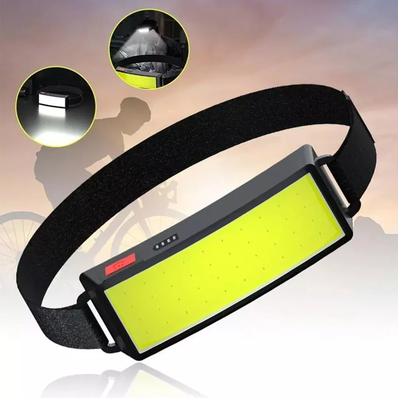 

Waterproof Headlight LED Bicycle Front Light Wide with Flood Light USB Charging COB Beads Head Lamp Head Light Working Light 5w