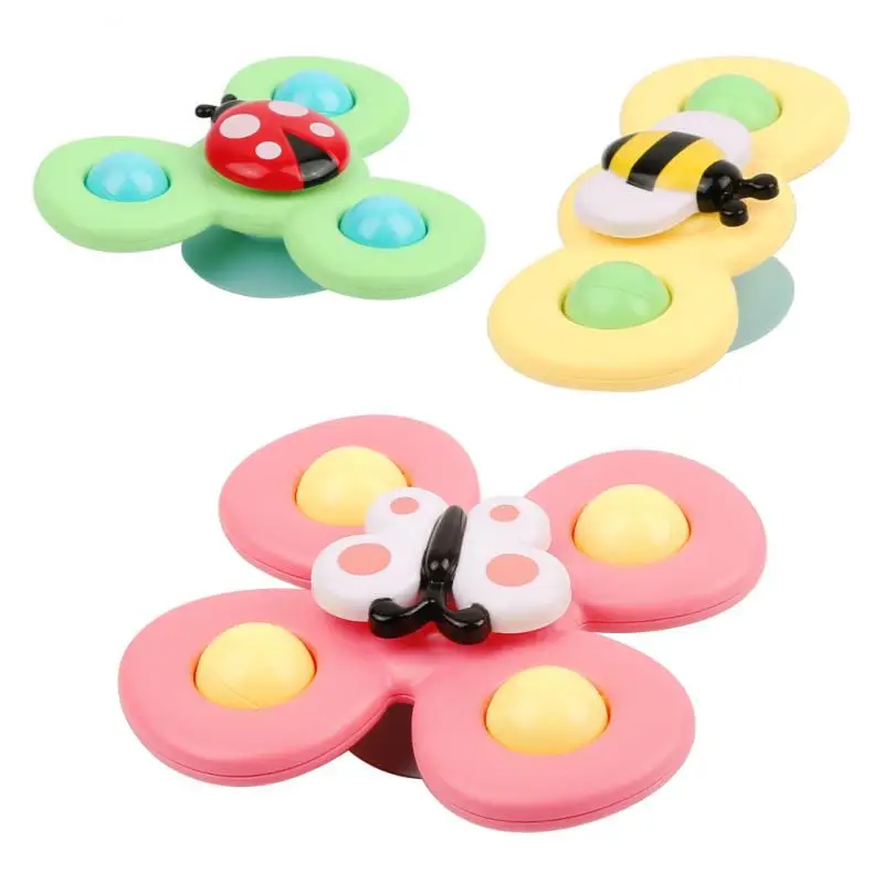 

1/Gyro Insect Sucker Spinner Rattle For Kids Table Dinner Soothe Water Bath Toys For Baby Toddlers