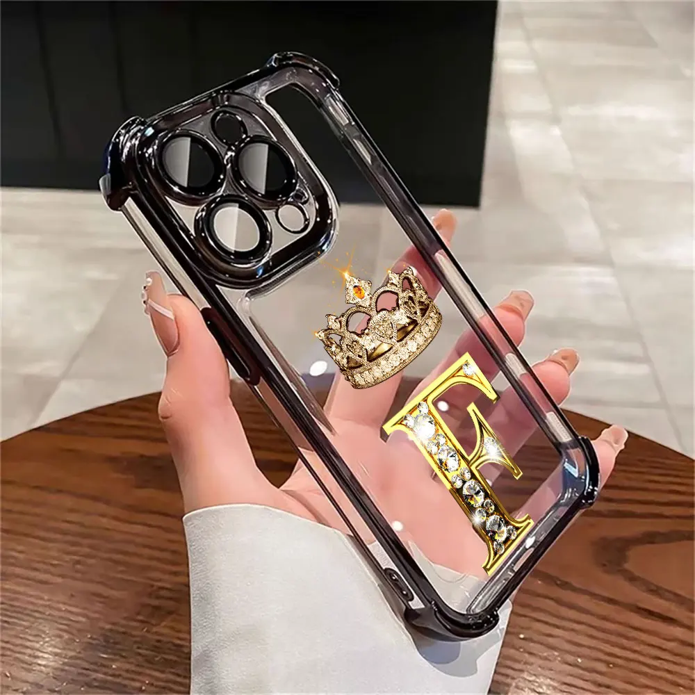 Фото Противоударный чехол для Xiaomi Redmi 12C 13C 14C 15C 15A Note 15 14 Pro Plus 13 12 11 Pro 5G, мягкий чехол с инициалами K W N F J O №5