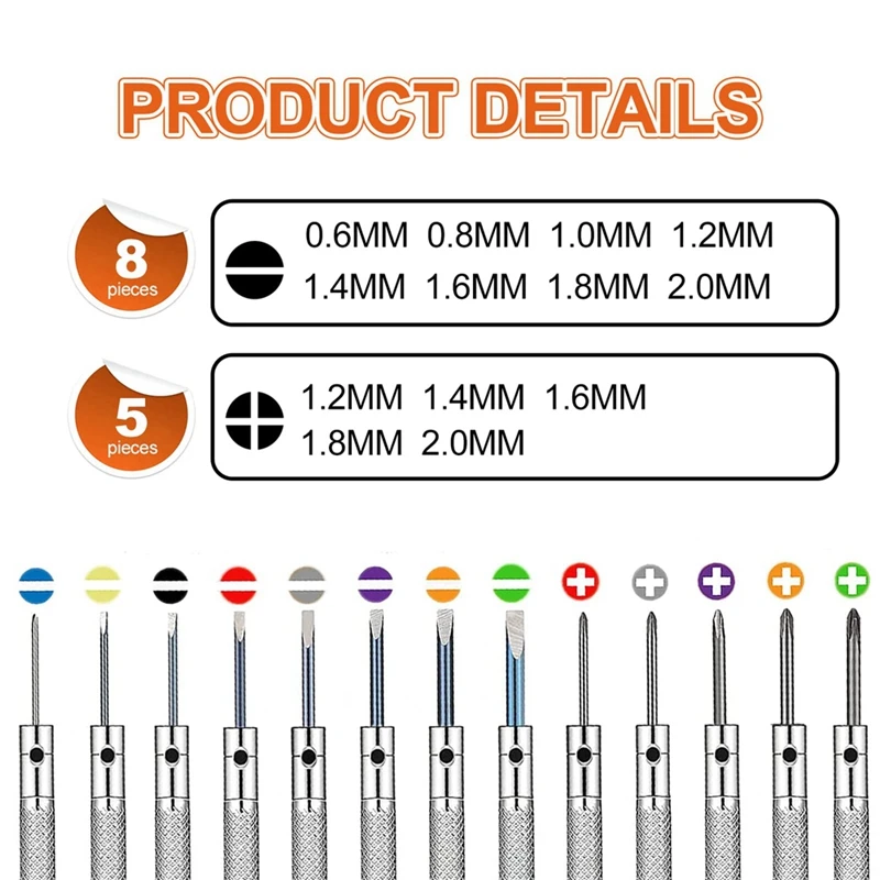 

13 Pieces Watch Screwdriver Set Professional Screwdriver Set With 26 Extra Pieces Of Screwdriver Bits Tools For Watchmakers