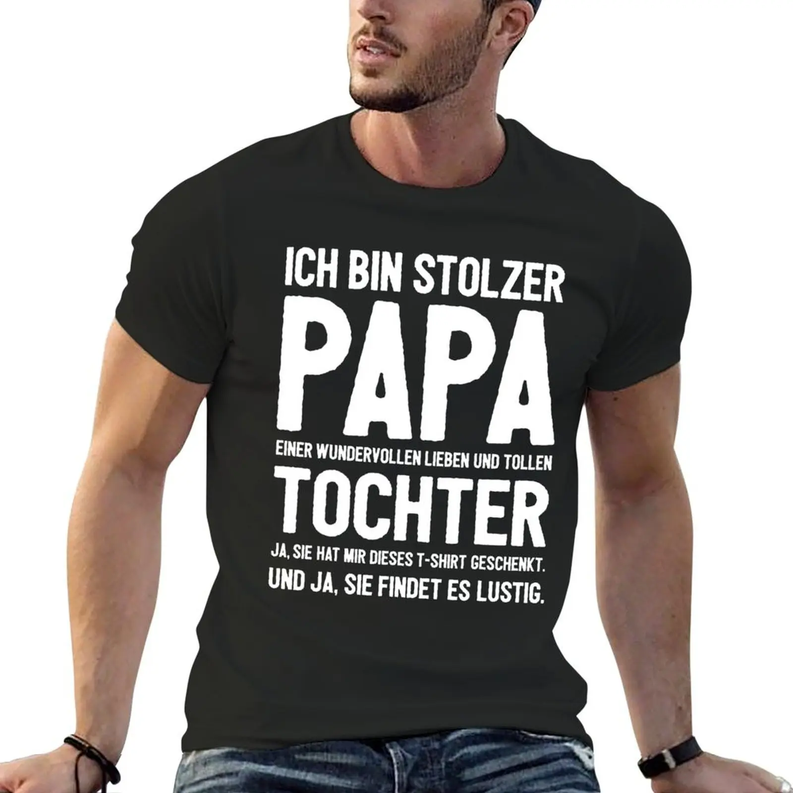 Фото Мужская футболка Herren Papa Vater geburtgeburtgeburtstag nachten Spruch Geschenk, Мужская Дизайнерская одежда №1