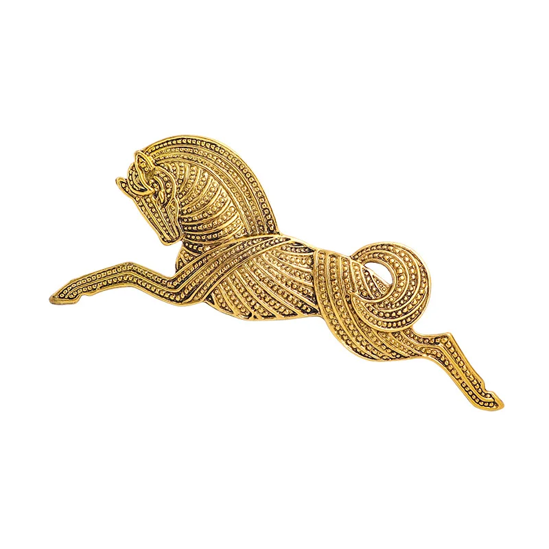 

Retro Zodiac Horse Ancient Brooches for Men Suit Lapel Pins Metal Alloy Christmas Jewelry Friends Winter Clothing Accessories
