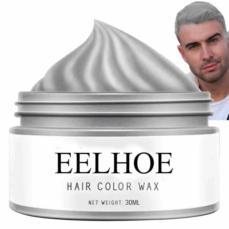 

Sdotter Fashion Temporary Color Dye Mud Salon Hair Wax Cream Styling Modeling Pomade Sliver Grandma Grey Hair Dye
