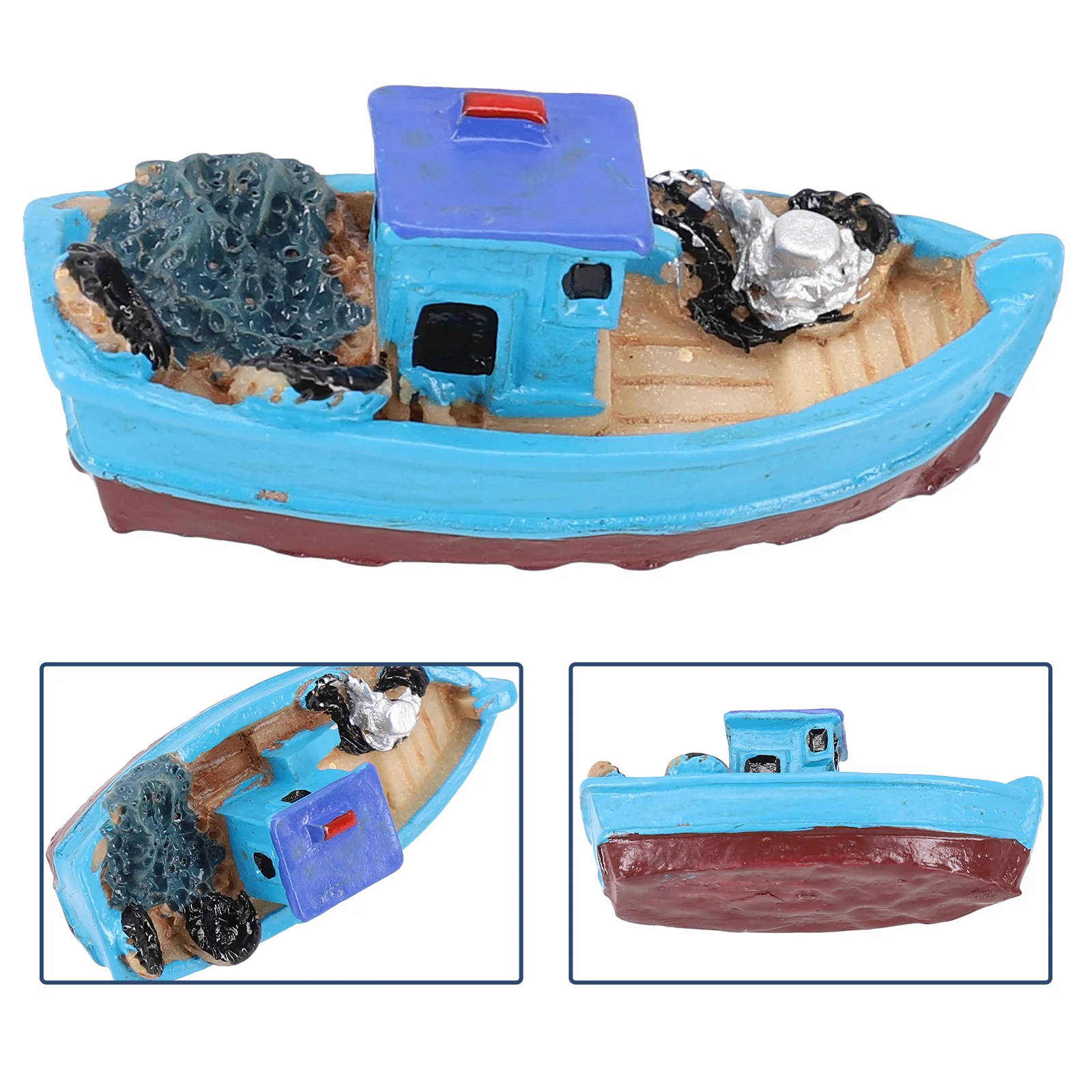 DIY Лодка Ремесло Домашнее Настольное Украшение 2*3*5 см Случайный Рыболовный