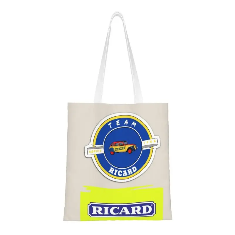 

Marseille France Ricard Grocery Shopping Tote Bag Women Licorice Flavored Aperitif Canvas Shopper Shoulder Bags Large Handbags