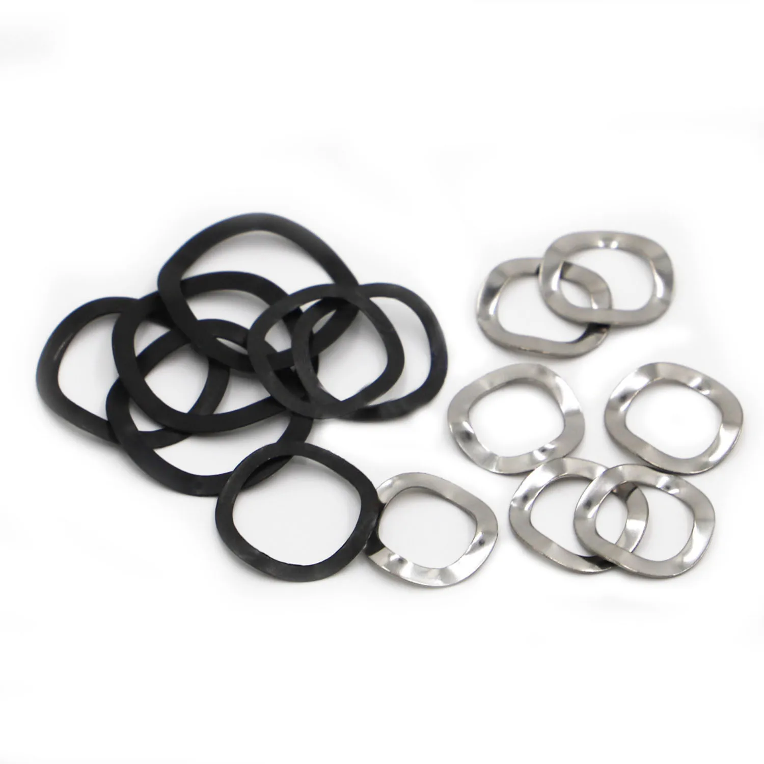 304 нержавеющая сталь/черная углеродистая сталь Три волнистые шайбы пружинная