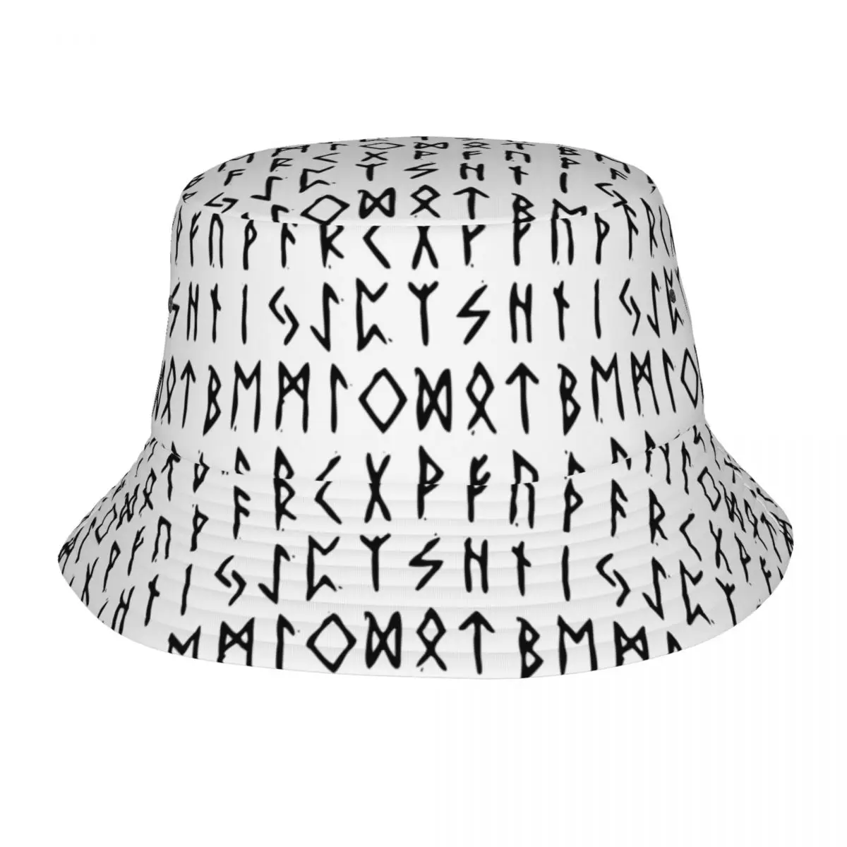 Summer Panama Caps Elder Futhark Viking Runes Chalkboard for Men Women Fisherman Cap Beach Bucket Hats Outdoor Fisherman Hat