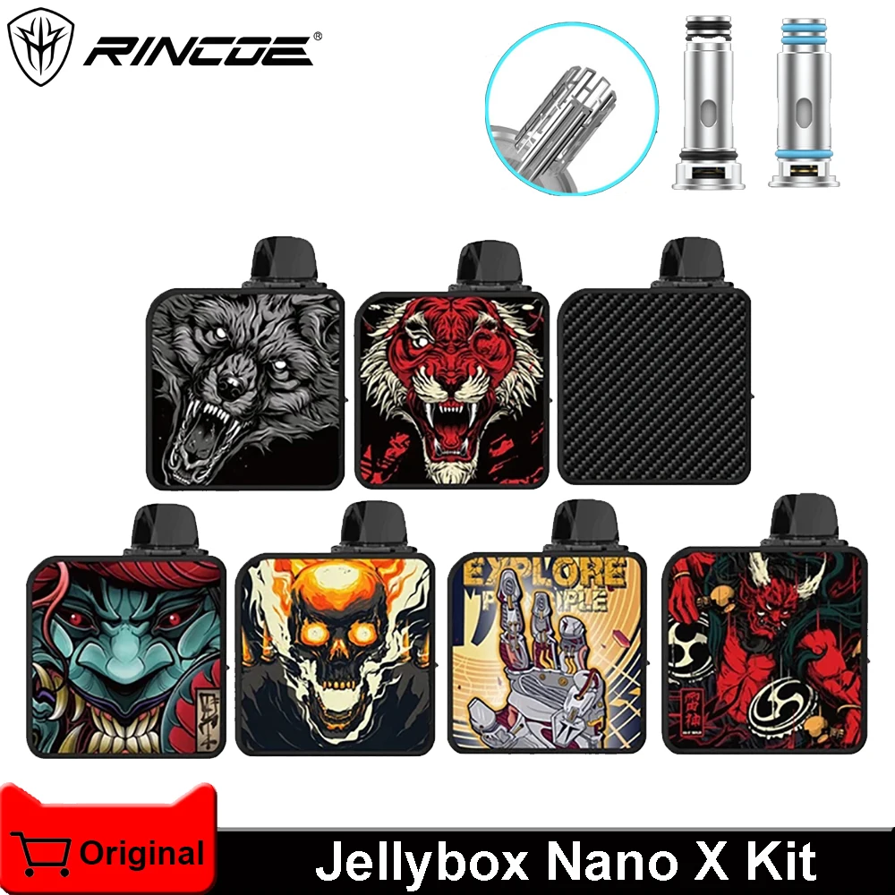 Оригинальный комплект Rincoe Jellybox Nano X Pod 30 Вт 1000 мАч 2 8 мл VS Charon Baby Plus |