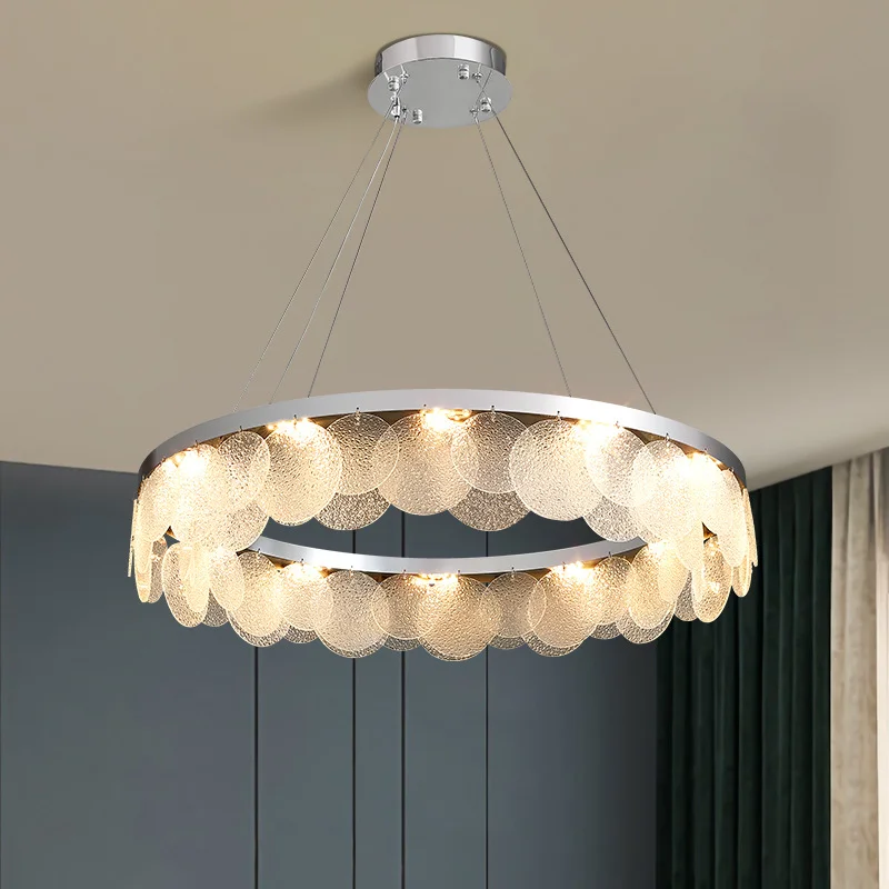 

Art Led Chandelier Pendnat Lamp Light Luxury Modern Crystal Nordic Simple Living Dining Room Bedroom Home Decor Ceiling Hanging