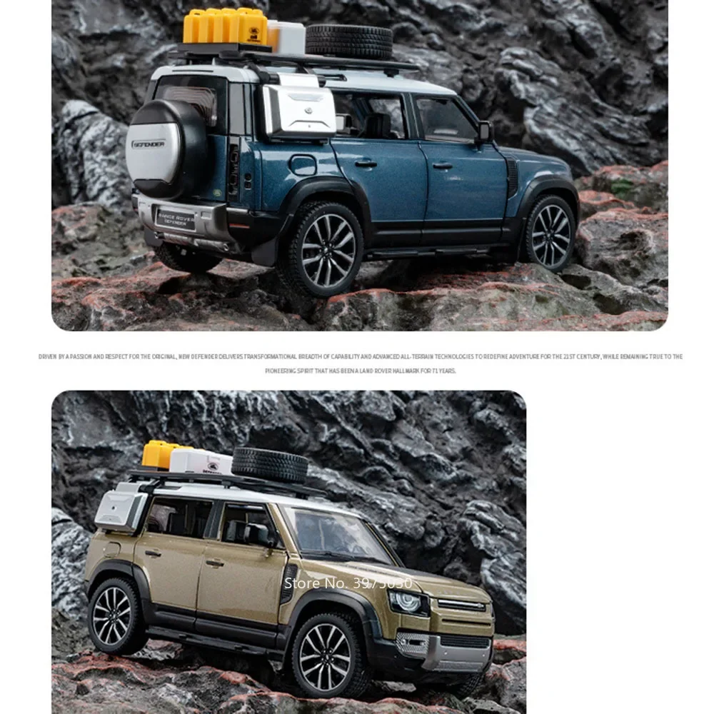 1:24 Land Rover Defender модели игрушечных машин из сплава уличная версия 6 дверей открытая