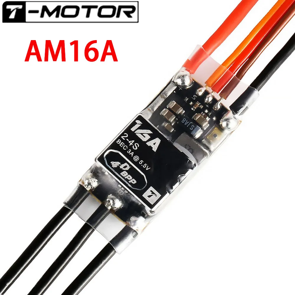 T-motor AM16A F3P 3d/4d Высокая скорость освежения 2-4s Lipo 40a 20a 16a 10a Bec Бесщеточный Esc для