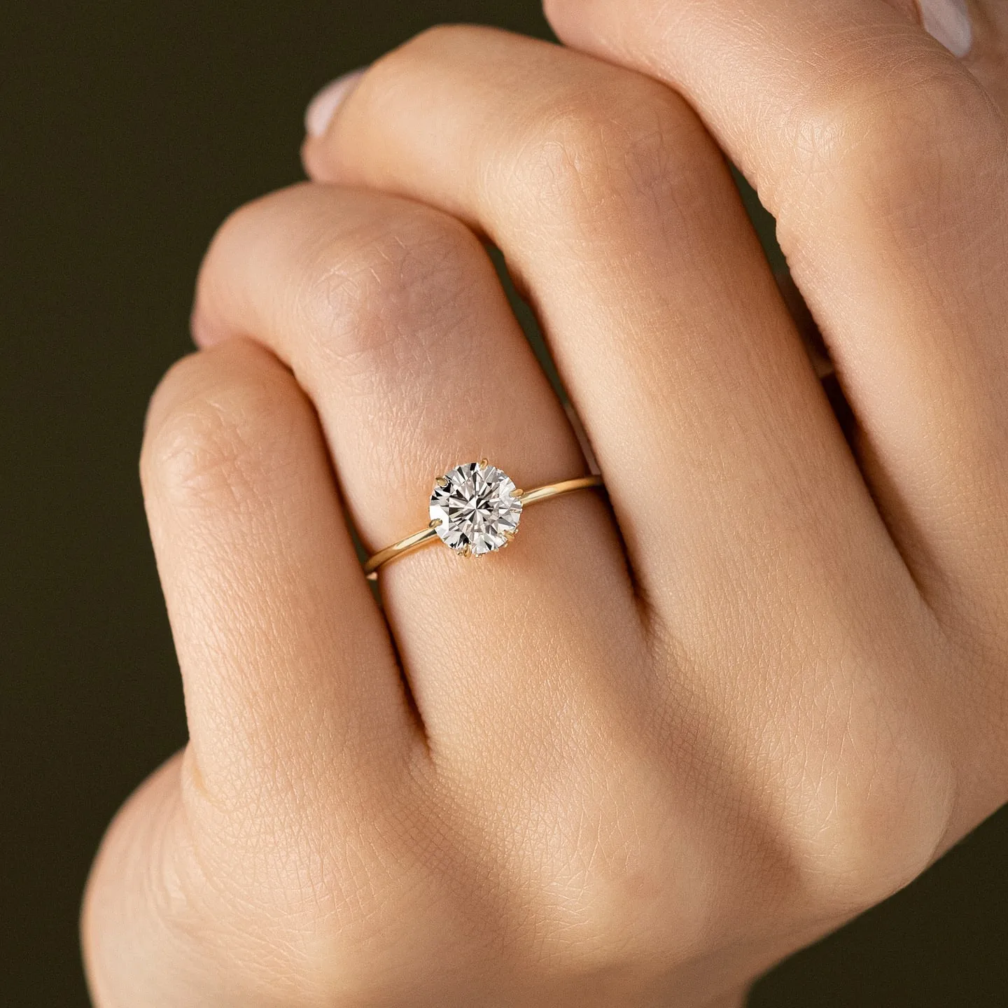 VOVGEMINI Moissanite Star Ring 1 Carat Round Cut 18k 14k Gold VVS1 D Color Lab Growth Diamond Delicate Allow Wedding Band