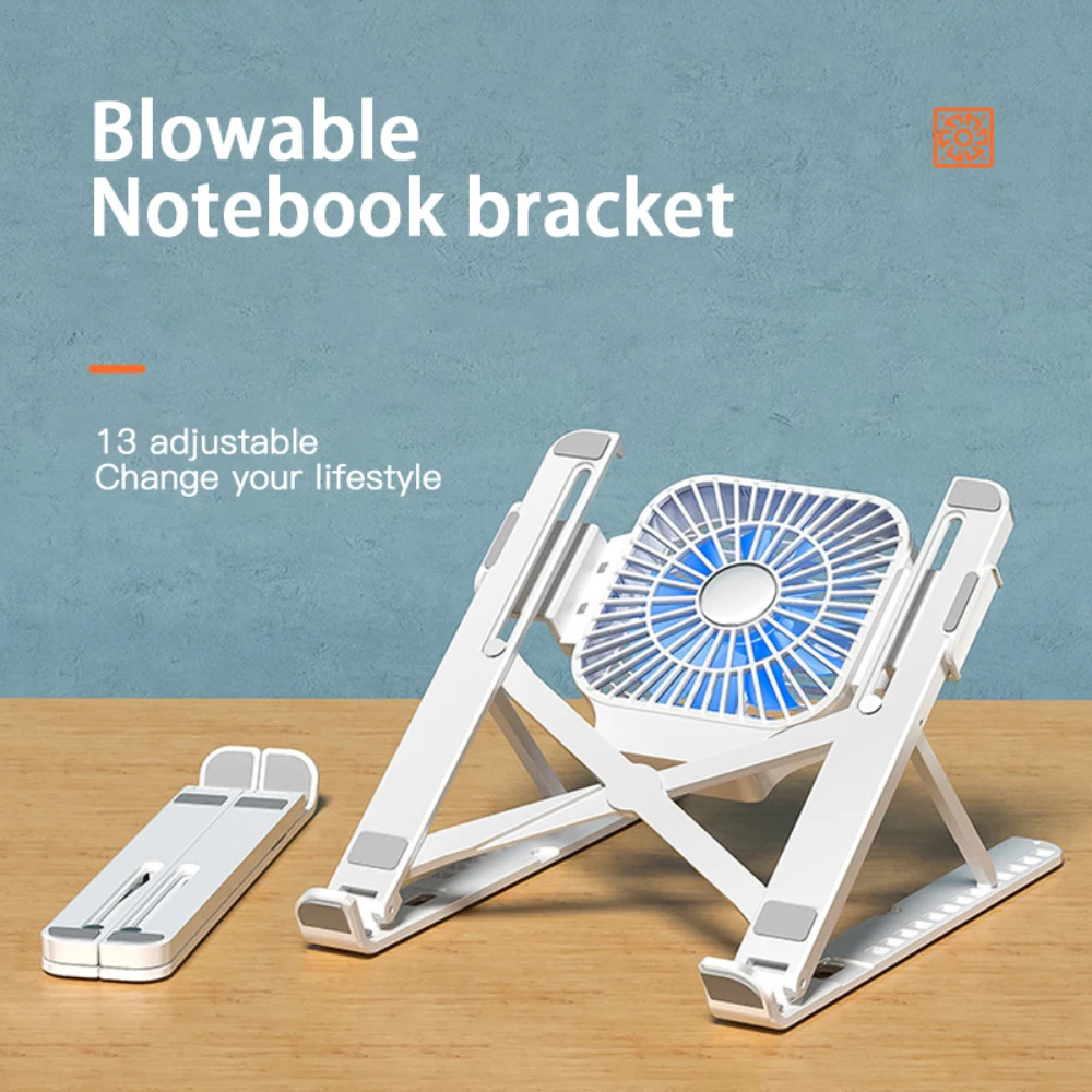 

Foldable Laptop Tablet Stand With Cooling Fan Heat Dissipation For Desktop MacBook Air Stand Notebook Holder HP DELL Cooler