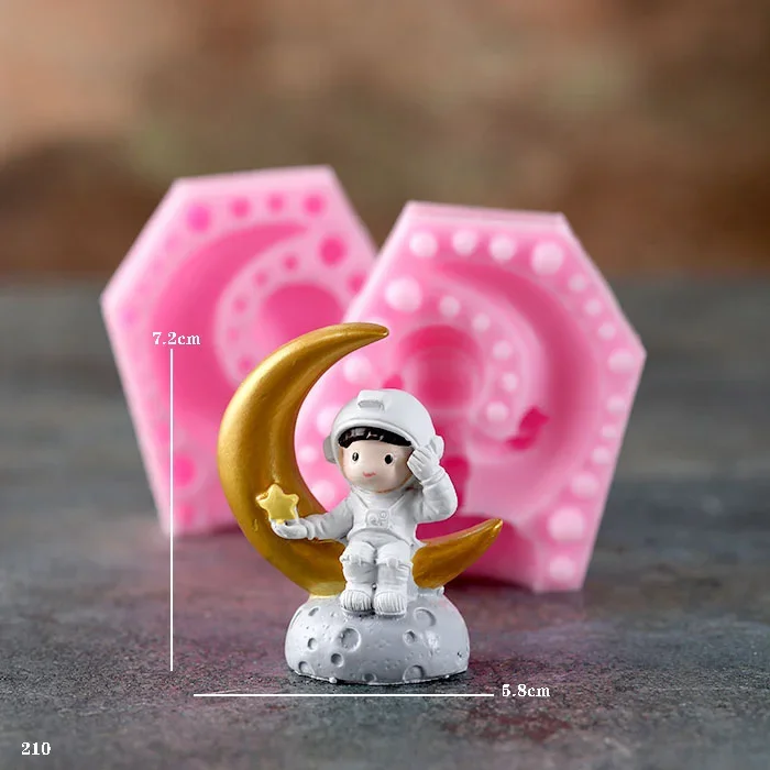 Космический 3d астронавт силиконовая форма для помадки торта шоколада аксессуары