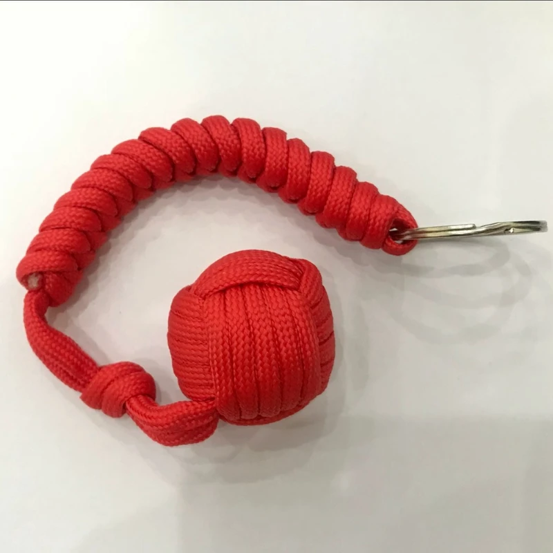 Monkey Fist Steel Ball For Girl Personal Safety Protect Outdoor Security Self Defense Stick Survival Keychain Broken Windows images - 6