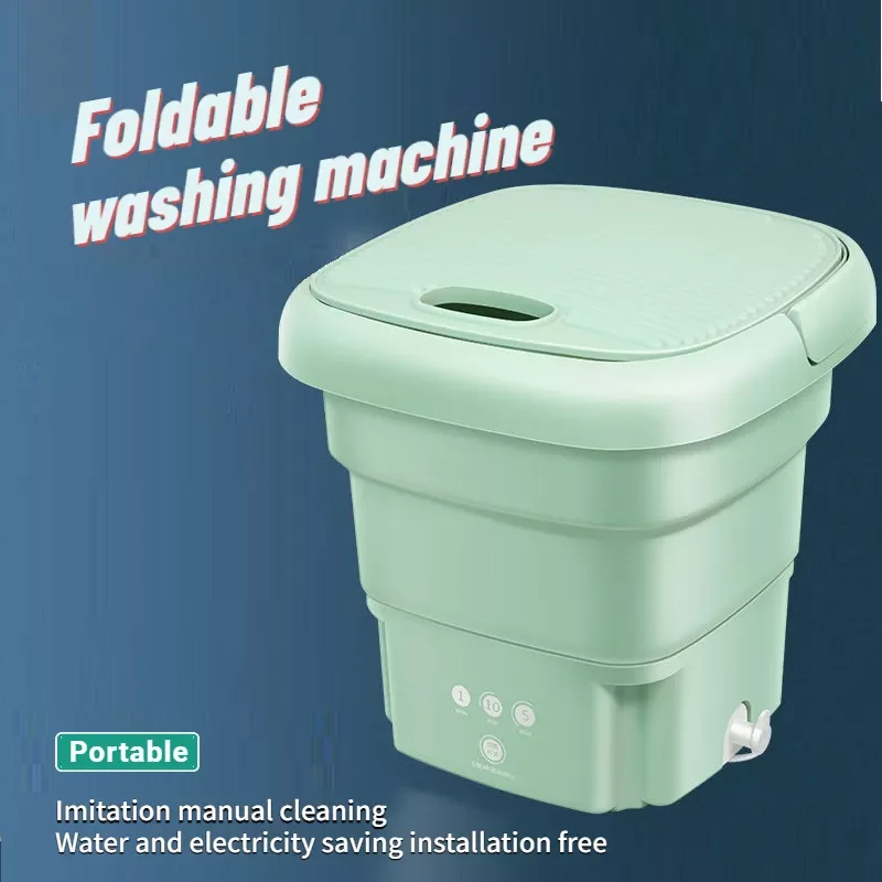 

Folding Washing Machine Elution Integrated Mini Washer Portable Special Socks Underwear Underpants Infant Clothing Cleaning