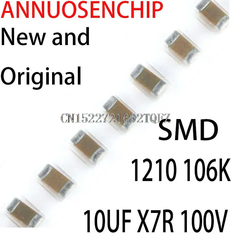 

100 шт. новые и оригинальные конденсаторы микросхем SMD 1210 106K 10UF X7R 100V