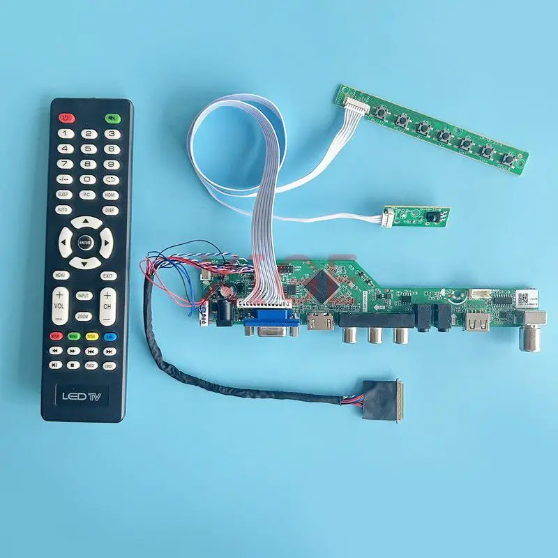 

For LTN156AT26 LTN156AT27 LTN156AT29 LCD Driver Board 15.6" Kit DIY 1366*768 Laptop Matrix TV Analog USB+AV+HDMI+VGA LVDS 40-Pin