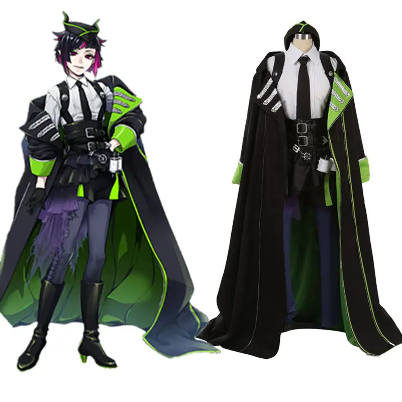 

Game Twisted Wonderland Diasomnia Lilia Vanrouge Cosplay Costume Men Uniform Trench Asymmetric Apron Dress Shirt Accessories