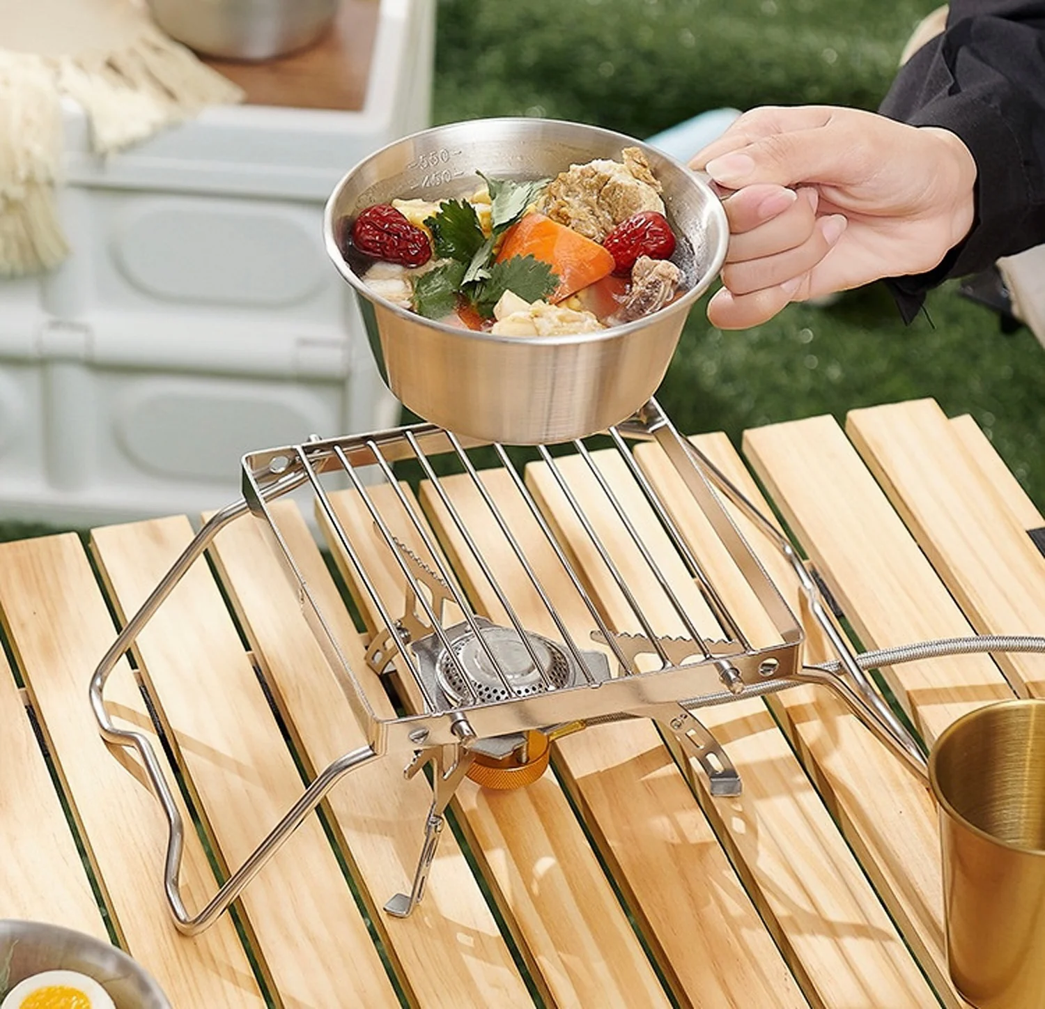 Портативная подставка для кемпинга плит газовый гриль барбекю кронштейн