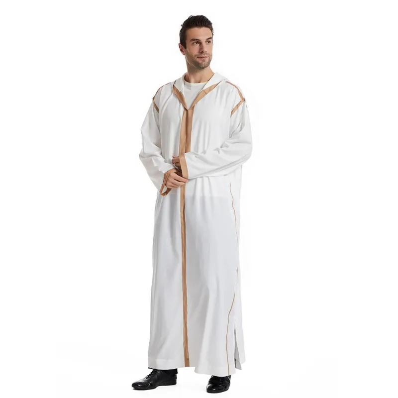 Марокканская Djellaba мусульманская ИД с капюшоном Abaya Jubba Thobe длинное платье Дубай