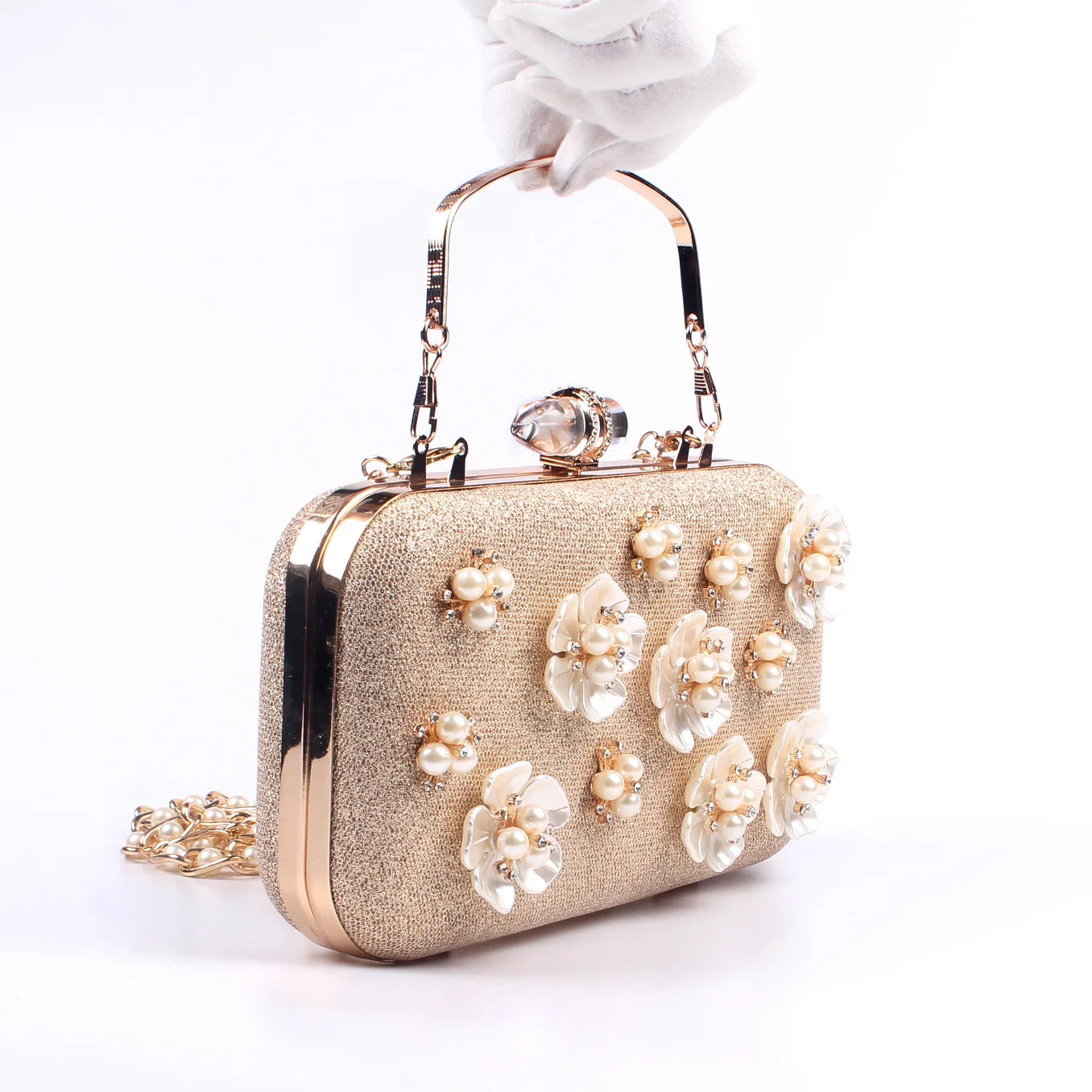 Новинка сумка с жемчугом и цветком русалки 20 5x11 5 см для ужина кольцом