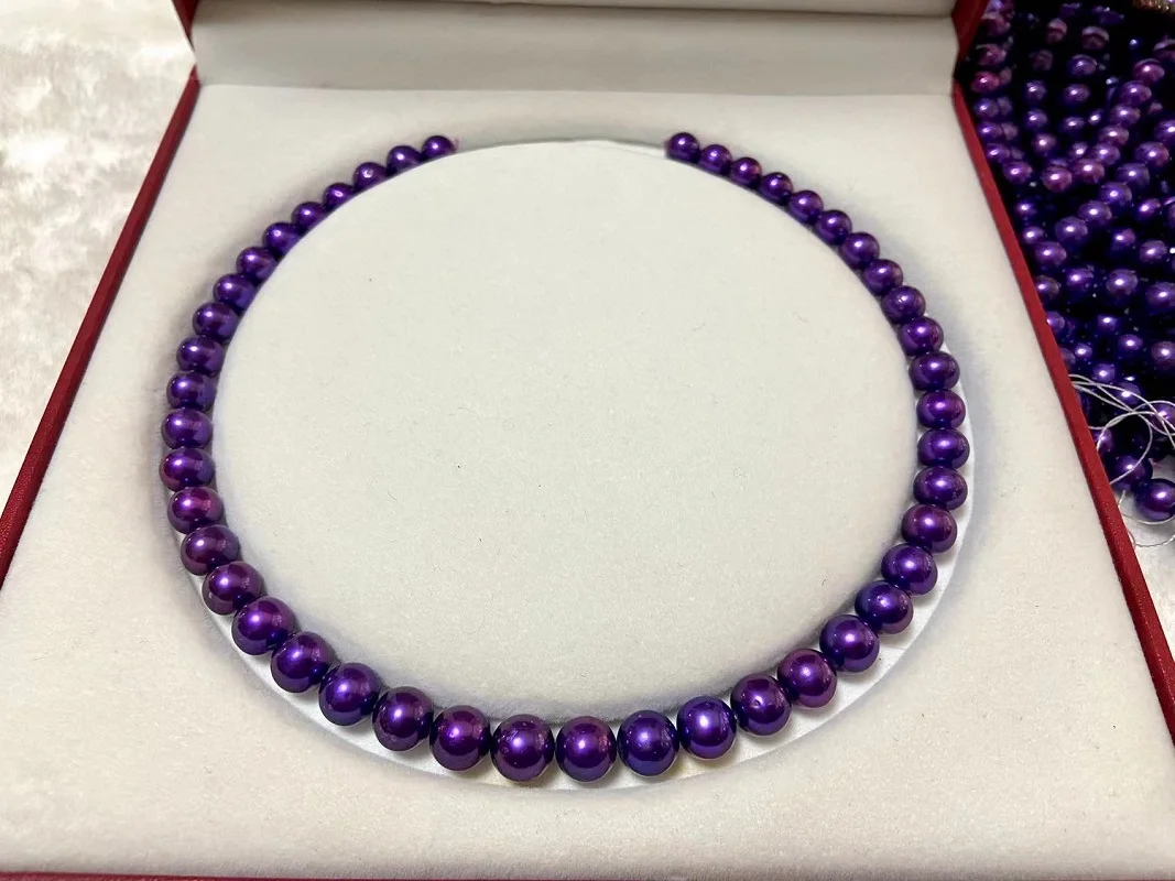 

Ювелирные изделия из натуральной искусственной кожи, 9-10 мм, блестящий морской почти круглый жемчуг для матери, годовщины рождения, лучший подарок