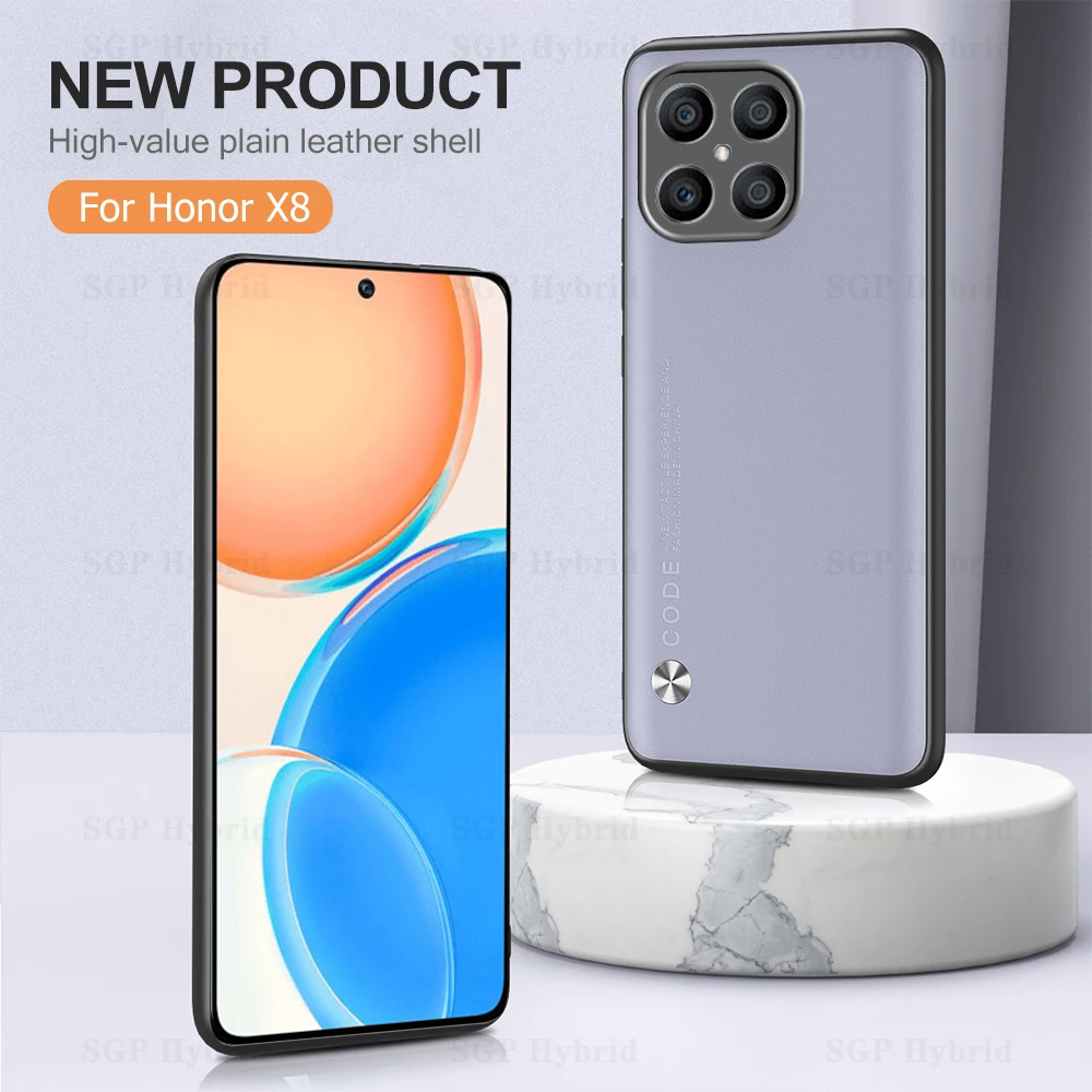 Противоударный кожаный чехол для телефона Honor X8 2022 Xonor X 8 HonourX8 мягкий силиконовый
