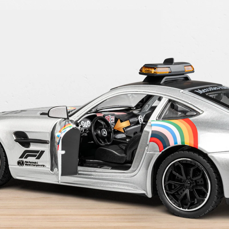 1:24 Ben z GTR спортивный автомобиль живопись сафари металлический подарок премиум