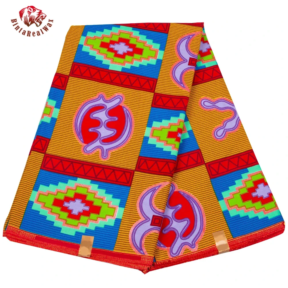 BintaRealWax новейшая африканская ткань двора Африканский настоящий восковой принт