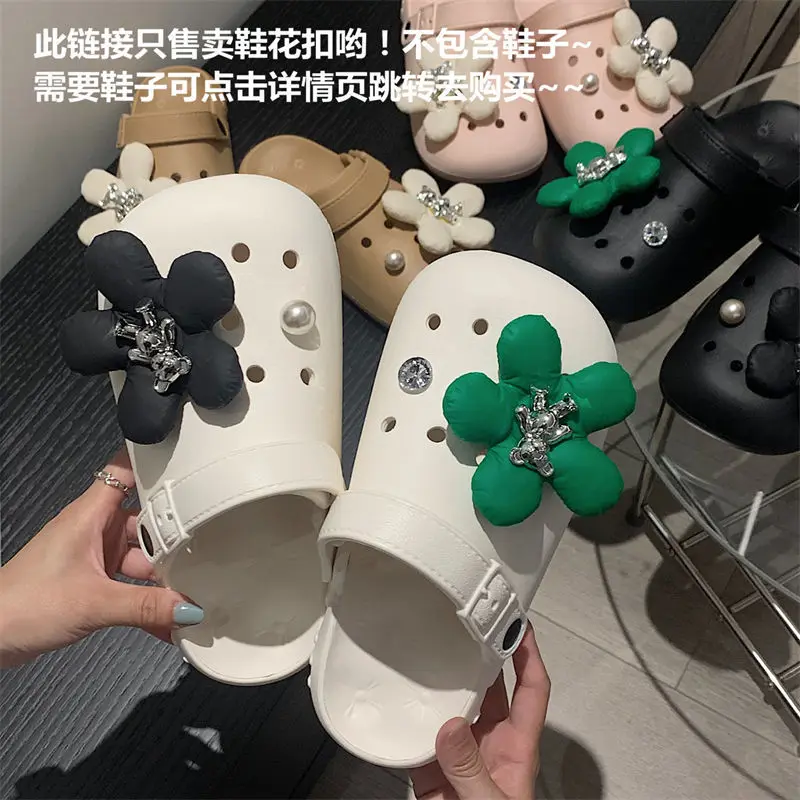 

Croc украшение новые Croc Подвески дизайнерские прекрасные цветы медведи подвески для Crocs DIY аксессуары милые украшения для сабо сандалии
