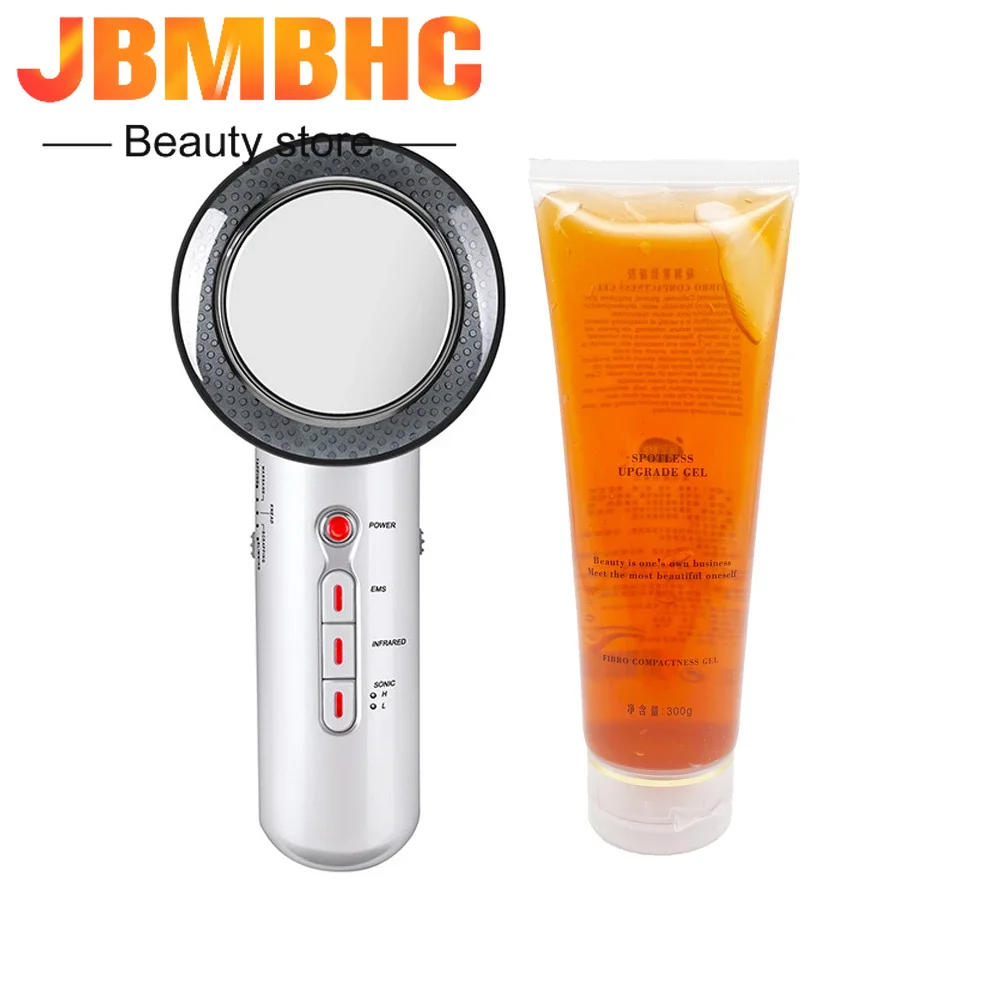 

Ultrasonic 3 In 1 Body Massager Galvanic EMS Fat Burner Cellulite Skin Care Infrared Fat Removal Therapy Beauty Slimming Device